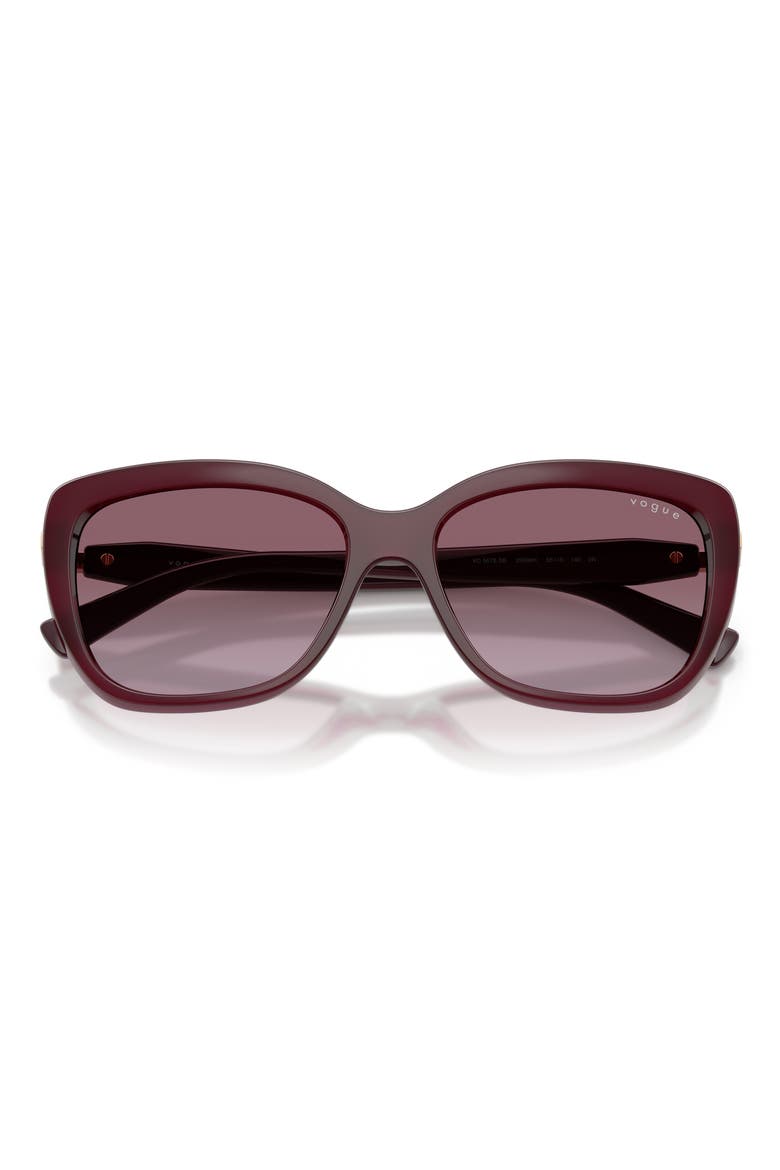 VO5678SB 55mm Butterfly Sunglasses, Alternate, color, TRANSPARENT CHERRY / VIOLET