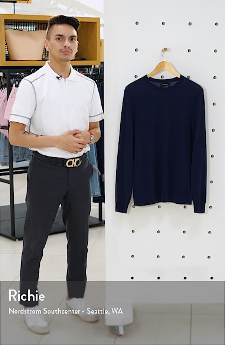 Men's Shop Crewneck Lightweight Cashmere Sweater, sales video thumbnail