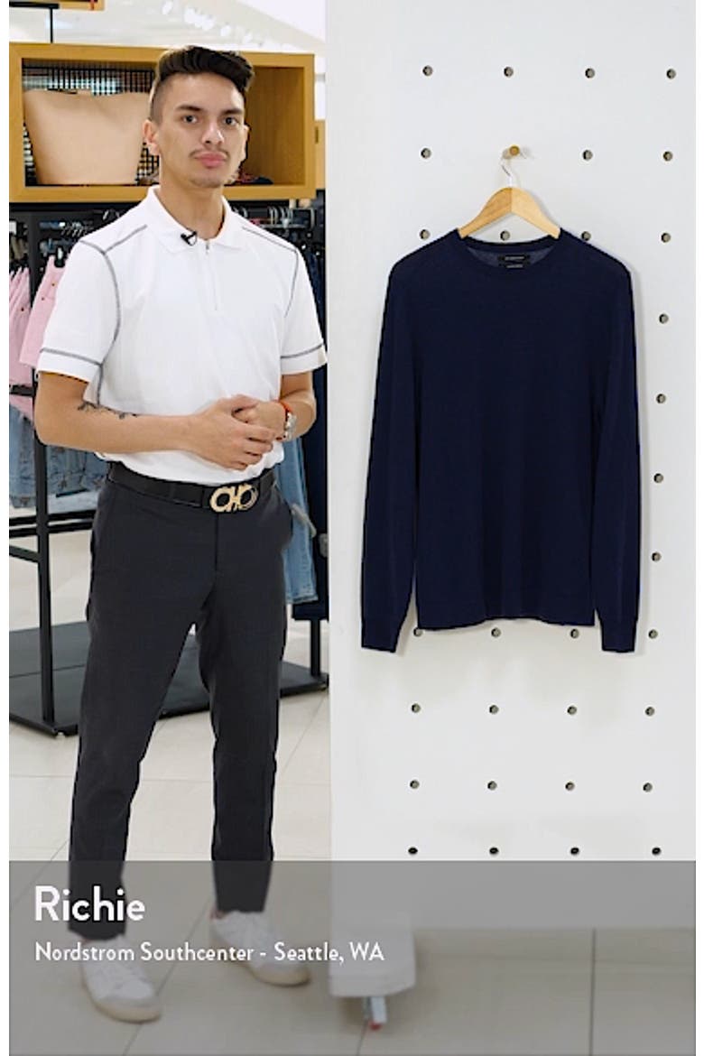 Men's Shop Crewneck Lightweight Cashmere Sweater video