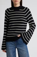 PAIGE Laurel Stripe Fluted Sleeve Sweater