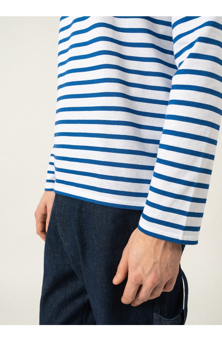 Saint James MINQUIERS MODERN - Breton Striped Shirt, Alternate, color, White/Royal Blue
