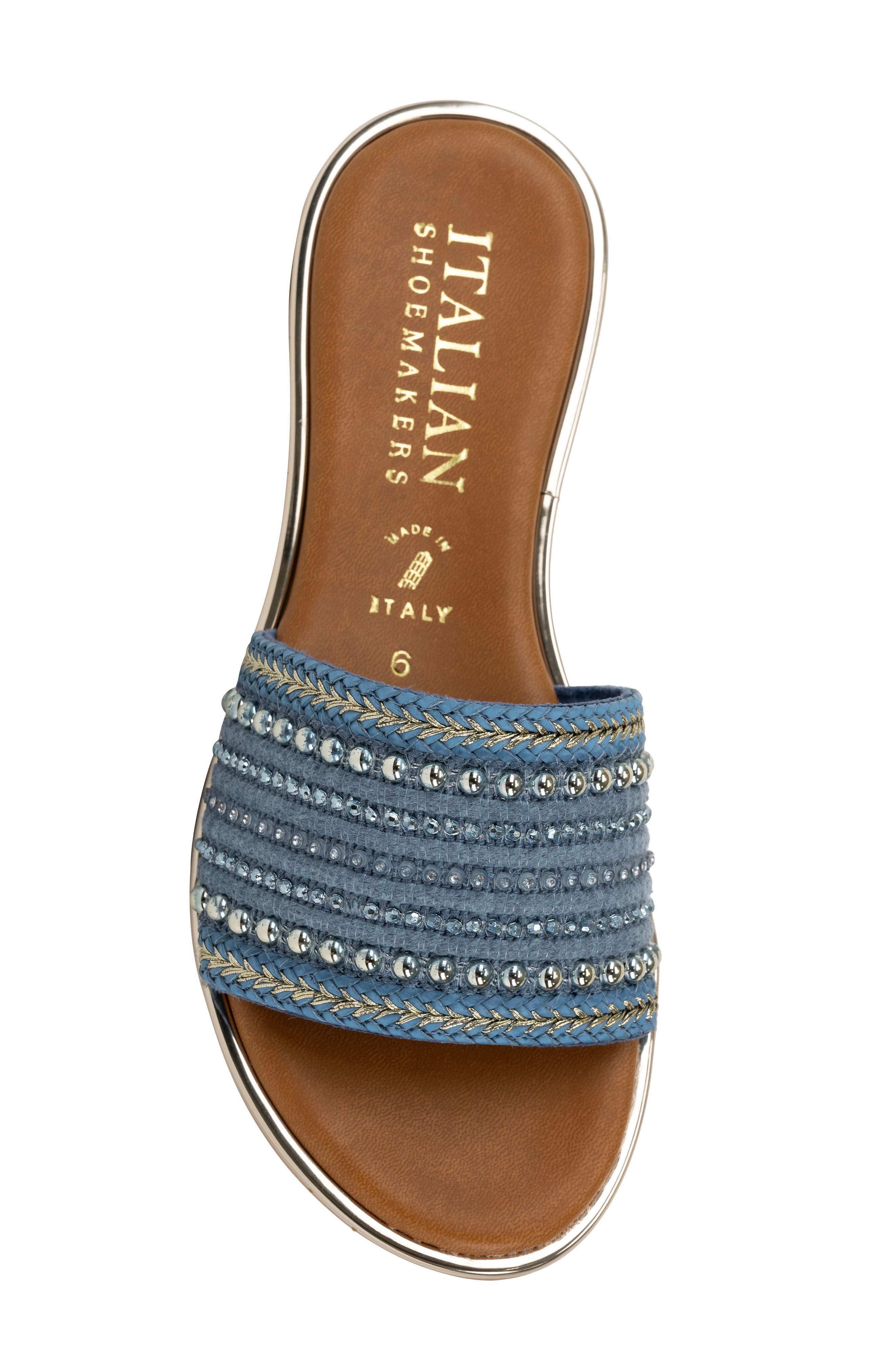 Mitzy Slide Sandal, Alternate, color, DENIM