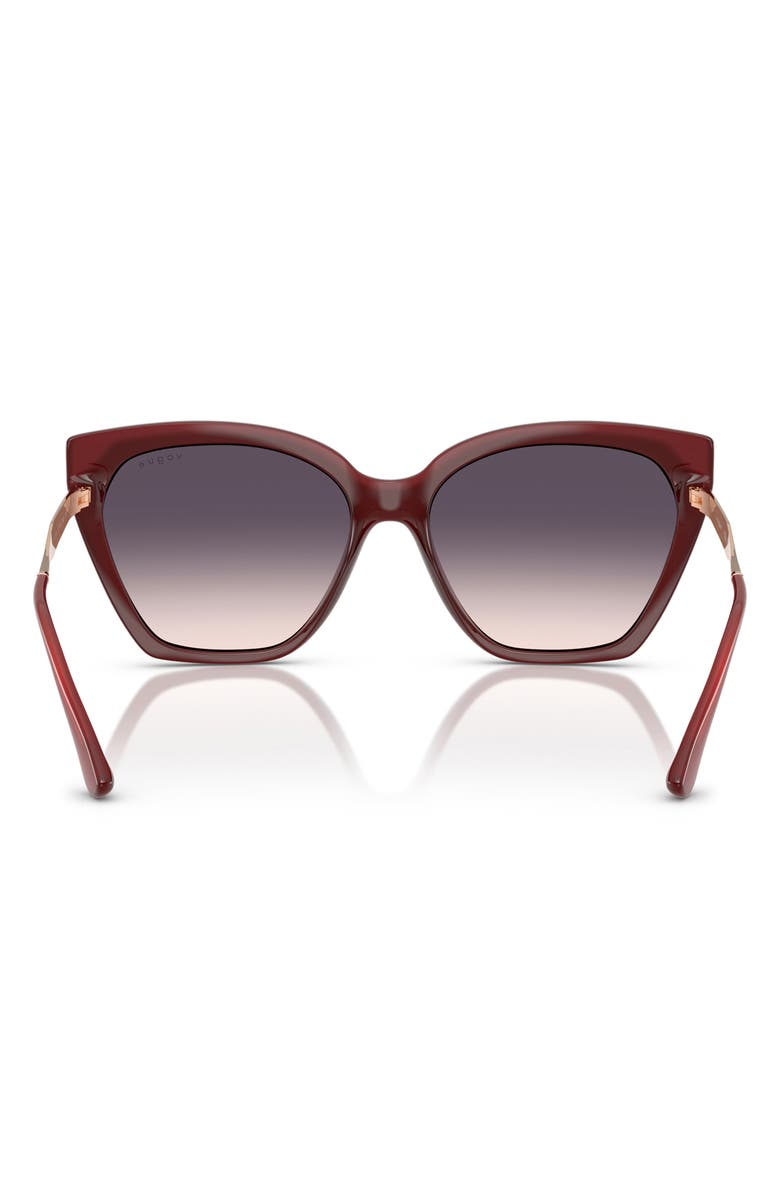 VOGUE 57mm Polarized Gradient Cat Eye Sunglasses, Alternate, color, Red