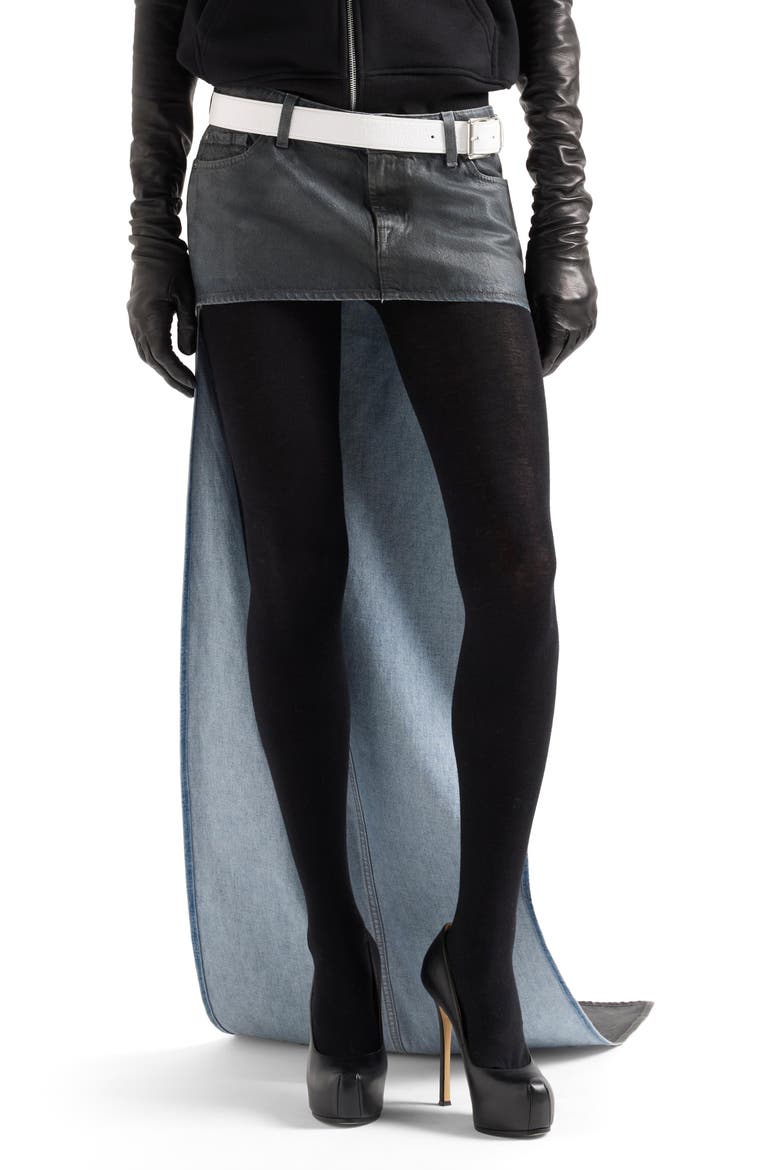 Asymmetric Denim Maxi Skirt, Main, color, NOLITA