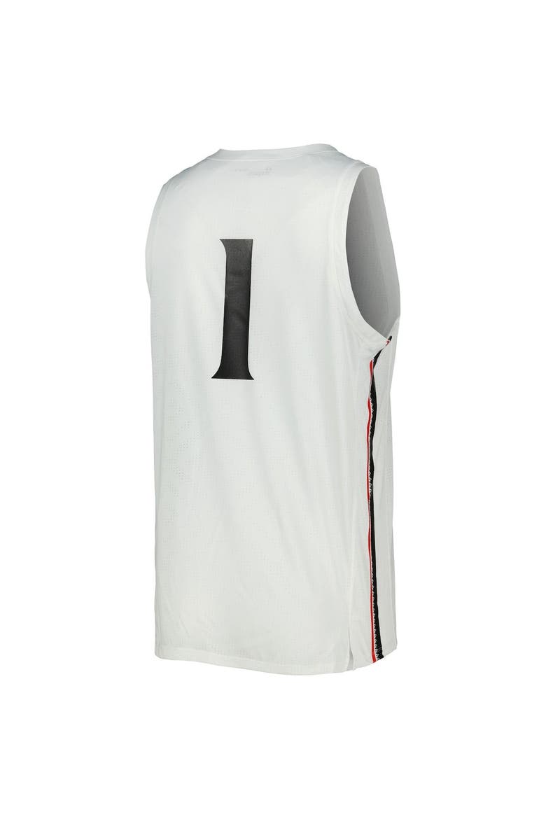 Men's Under Armour #1 White Cincinnati Bearcats Team Replica Basketball Jersey, Alternate, color, White