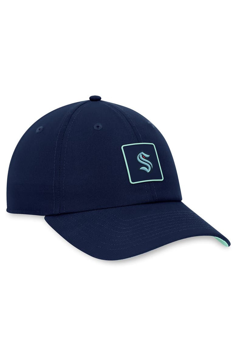 Men's Fanatics Branded Deep Sea Blue Seattle Kraken Authentic Pro Rink Adjustable Hat, Alternate, color, Navy