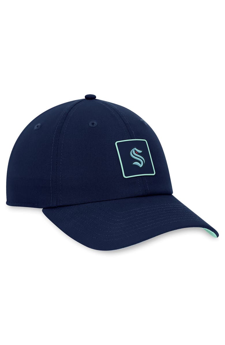 FANATICS Men's Fanatics Branded Deep Sea Blue Seattle Kraken Authentic Pro Rink Adjustable Hat, Alternate, color, Navy