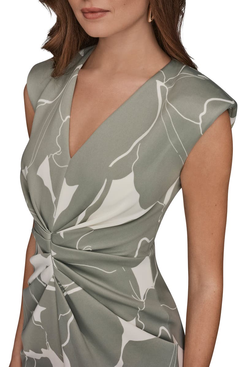 Donna Karan New York Gathered Sleeveless Sheath, Alternate, color, Weathered Sage