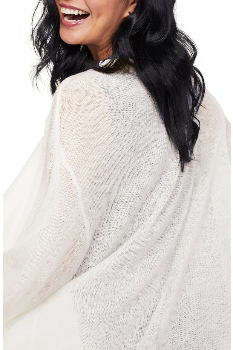 Featherweight Long Cardigan, Alternate, color, VANILLA