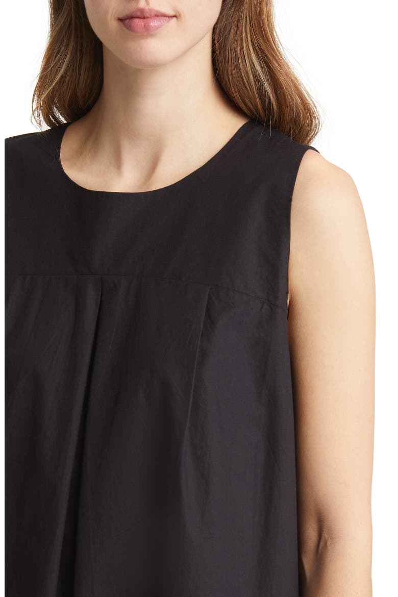 Otoba Sleeveless Bubble Hem Cotton Dress, Alternate, color, BLACK