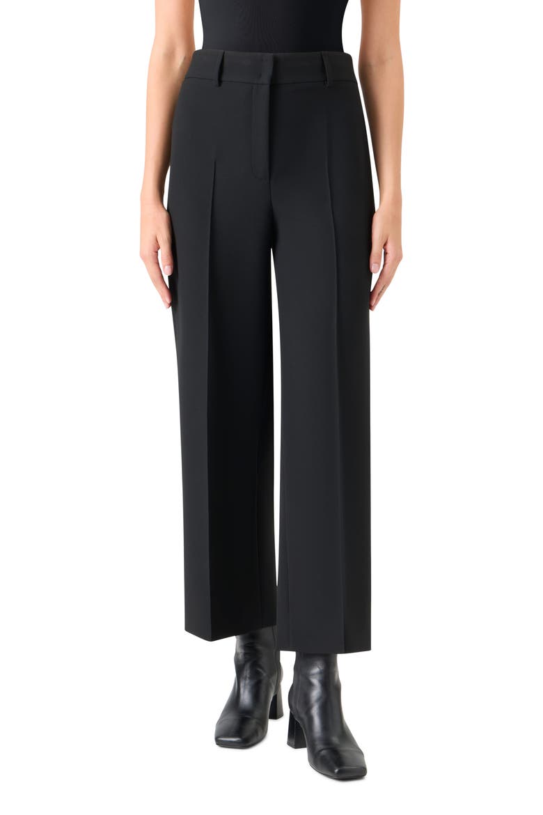 Stretch Jersey Straight Leg Pants, Main, color, BLACK