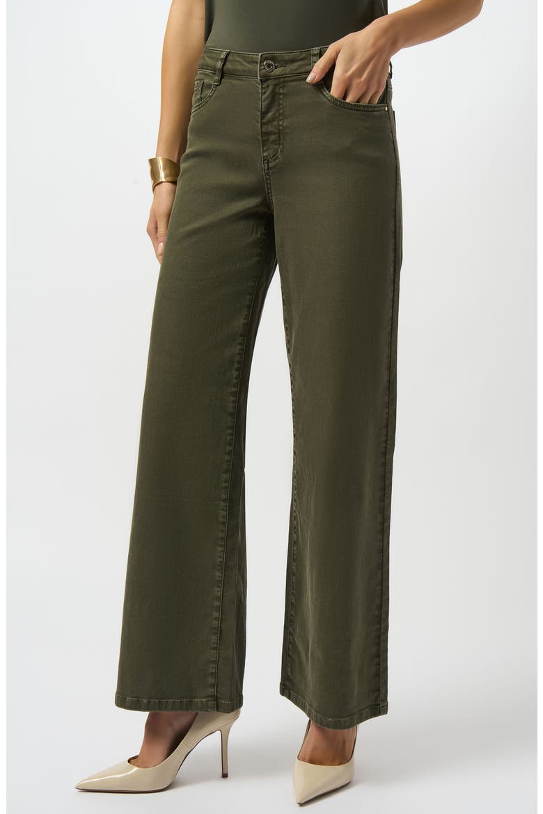 High Waist Wide Leg Jeans, Main, color, AVOCADO