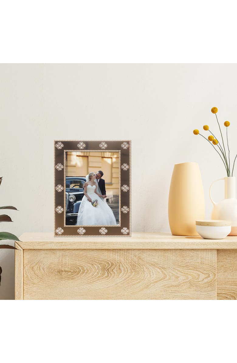 Lawrence Frames Crystal Clover Picture Frame, Alternate, color, Gold
