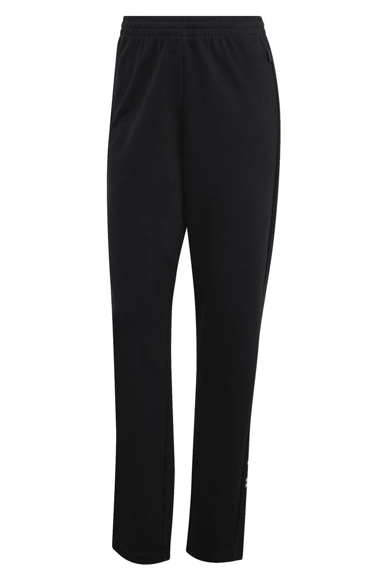 Essentials Linear French Terry Pants, Alternate, color, BLACK/ WHITE