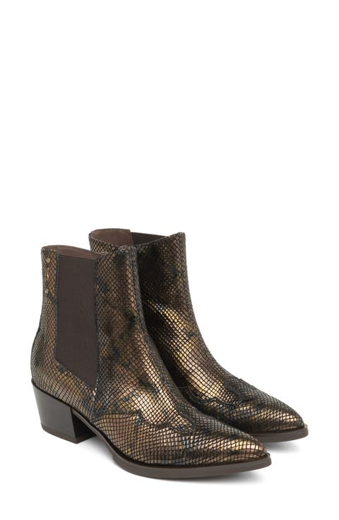 Leather Western Chelsea Bootie