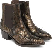 NeroGiardini Leather Western Chelsea Bootie