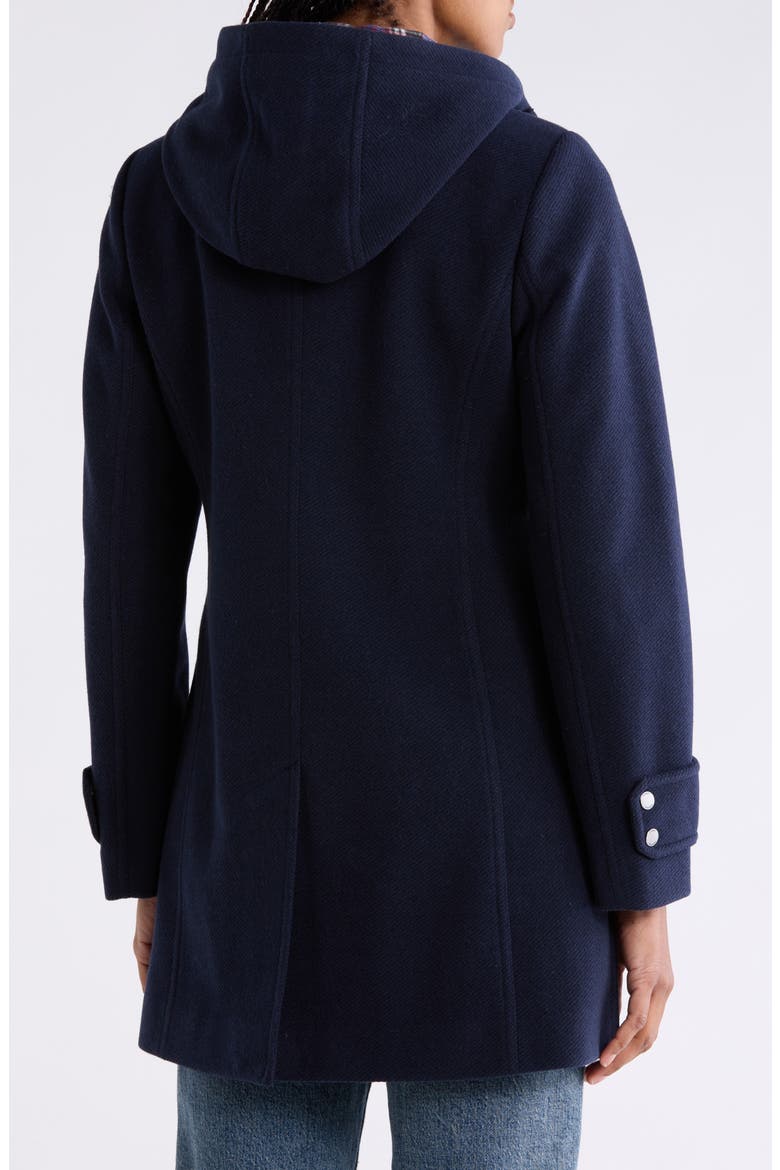 Snap Front Hooded Coat, Alternate, color, NAVY