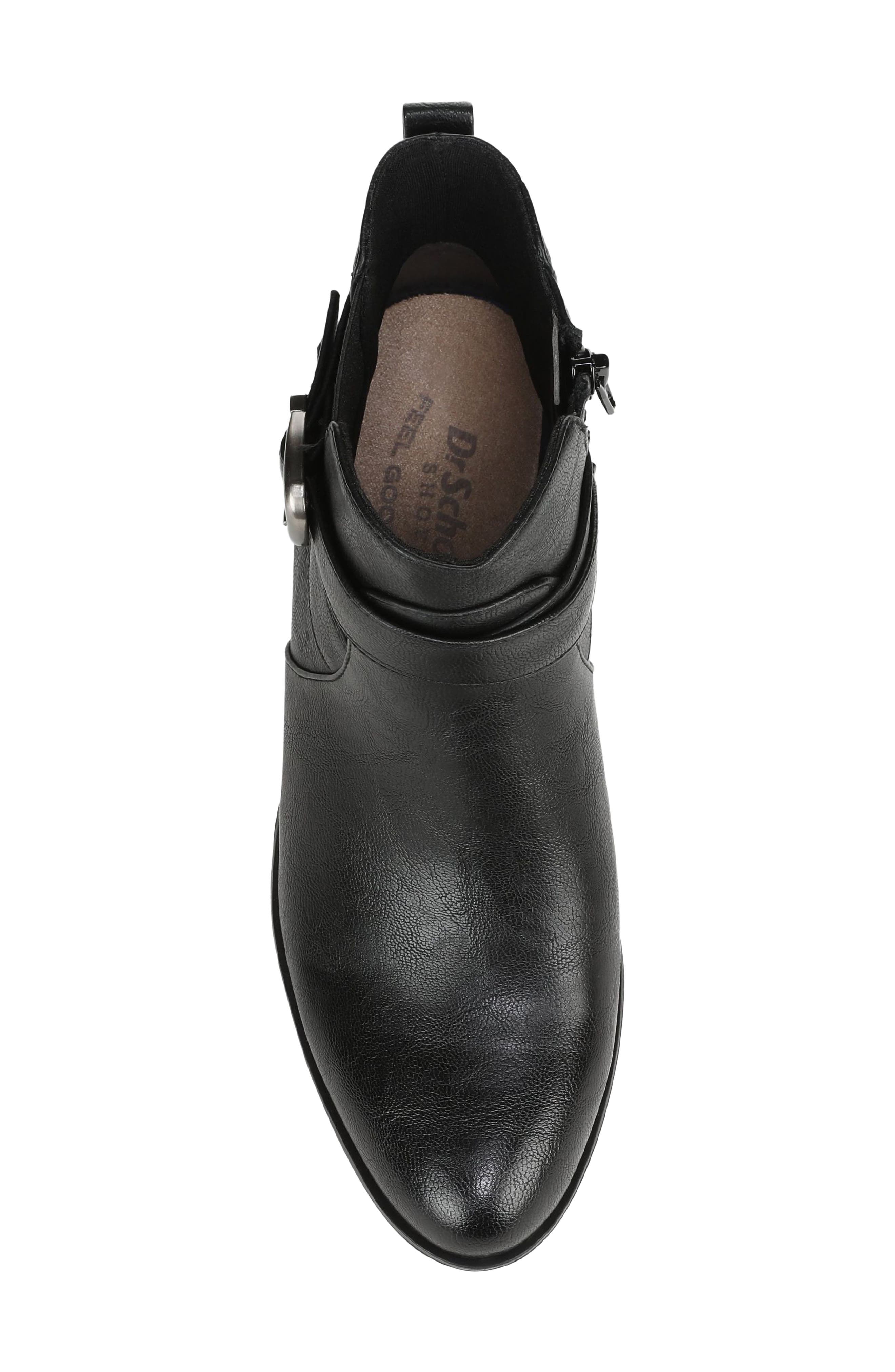 Collins Bootie, Alternate, color, BLACK FAUX LEATHER
