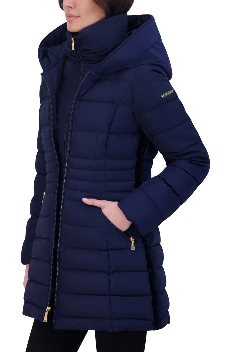 Laundry by Shelli Segal Quarter Bibbed Puffer Jacket, Alternate, color, Evening Blue