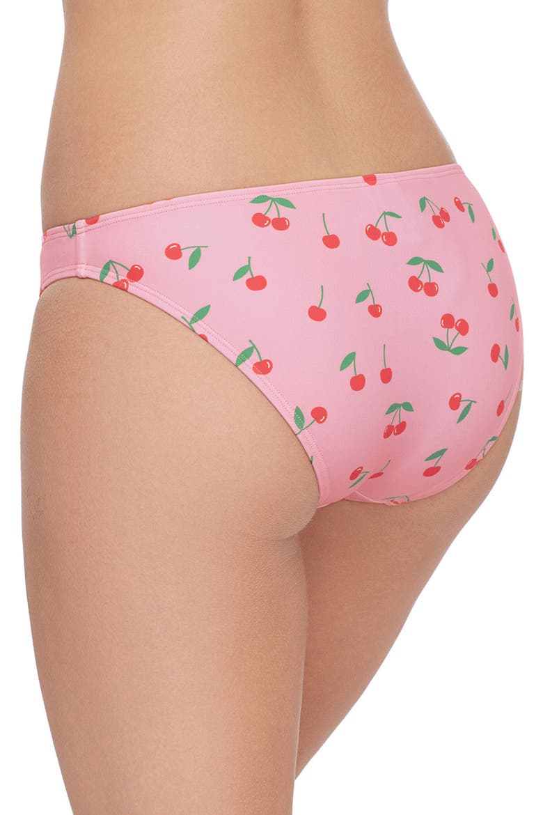 Cheeky Basic Hipster Bikini Bottom, Alternate, color, Very Cherry