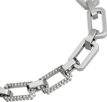 Pavé Crystal Geometric Link Bracelet