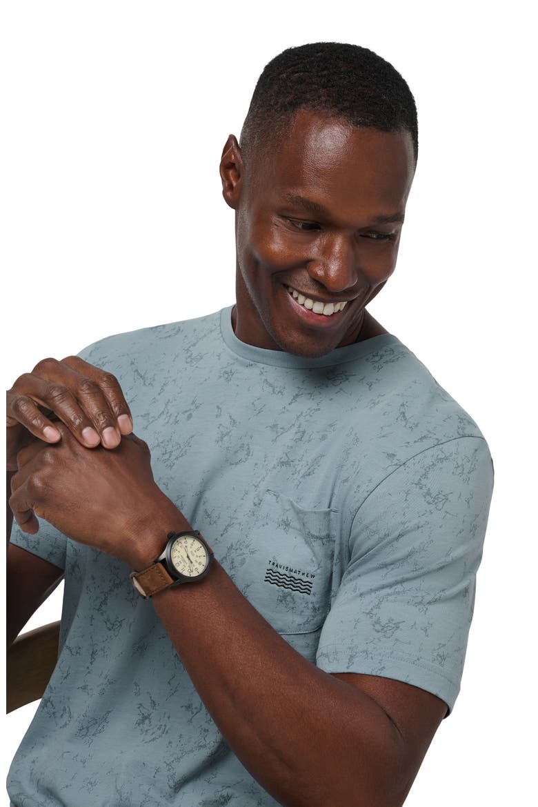 Warmer Tides Pocket T-Shirt, Alternate, color, DUSTY BLUE