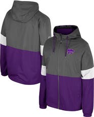 COLOSSEUM Men's Colosseum Charcoal Kansas State Wildcats Miles Full-Zip Jacket