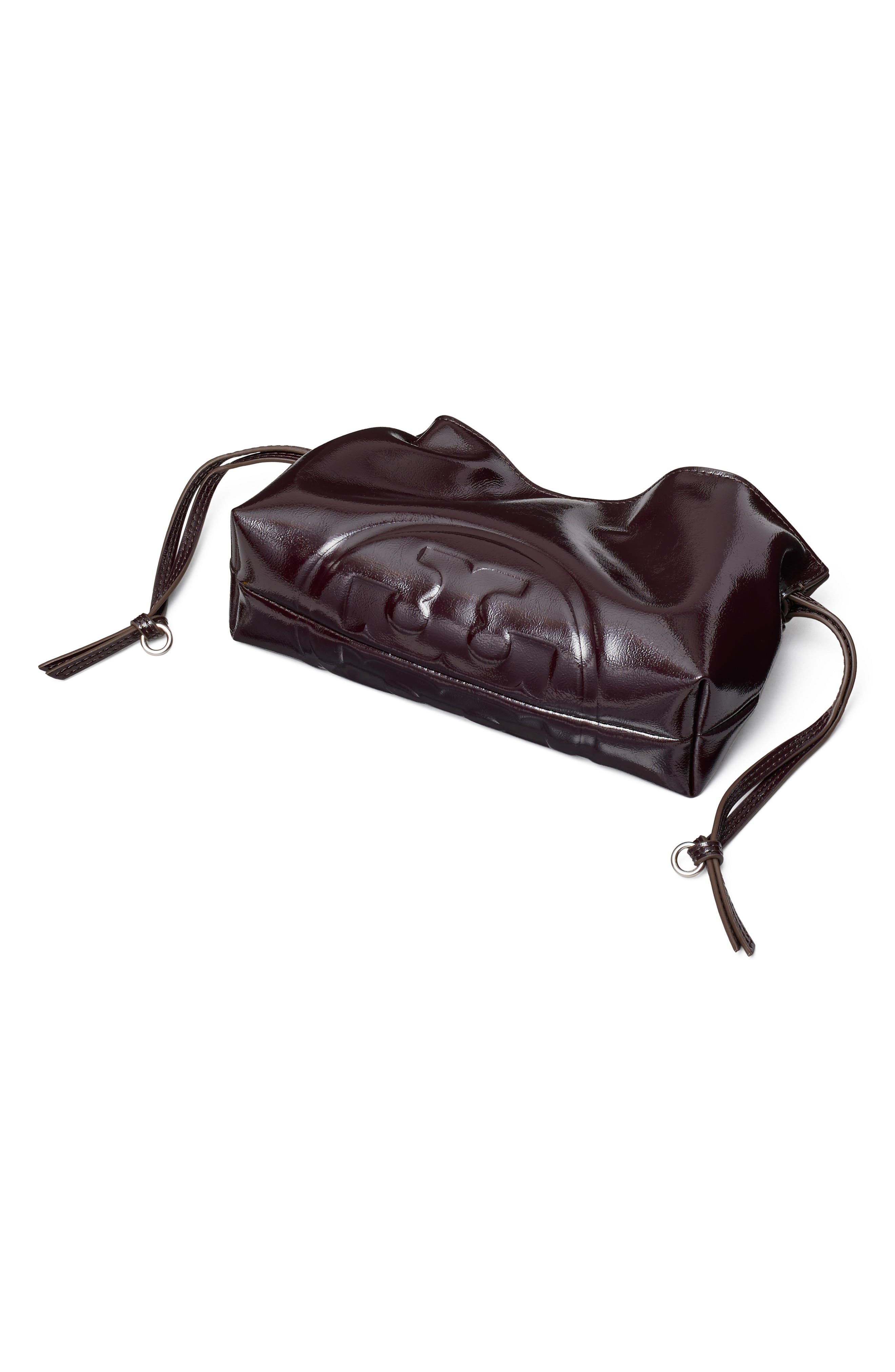 Ella Distressed Drawstring Pouch, Alternate, color, MULBERRY