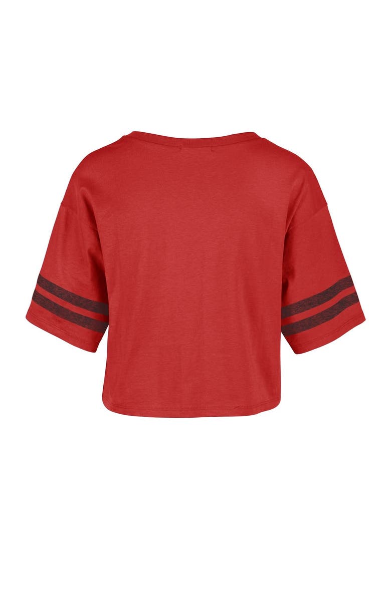 '47 Women's '47 Scarlet Ohio State Buckeyes Sporty V-Neck Crop Top, Alternate, color,