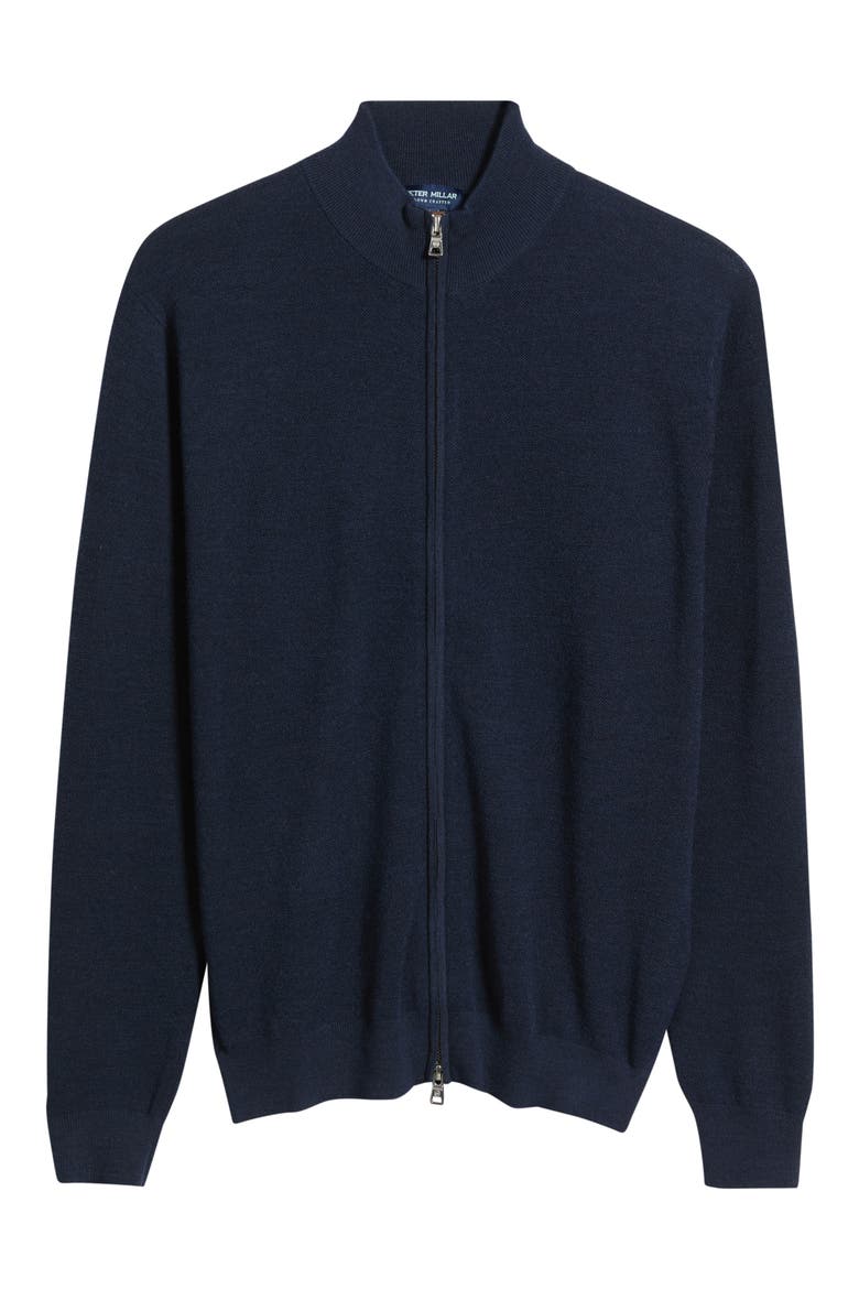 Crown Crafted Excursionist Full Zip Sweater, Alternate, color, NAVY