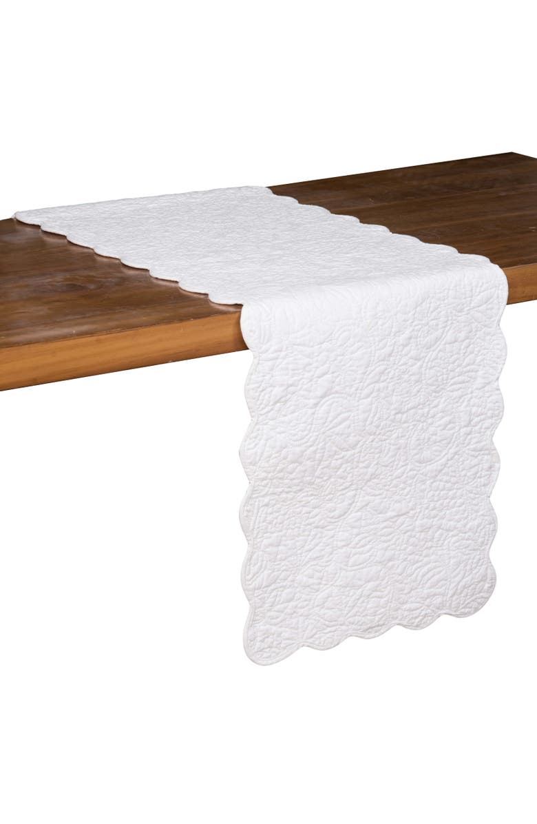 C&F Home Christiana Machine Wash Runner 14 x 51", Alternate, color, White