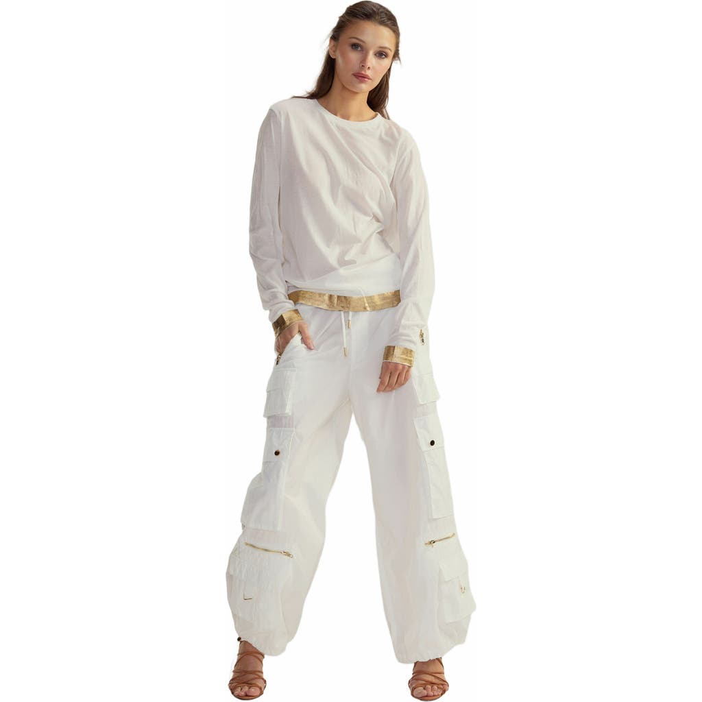 Cynthia Rowley Athena Long Sleeve Tee in White  product