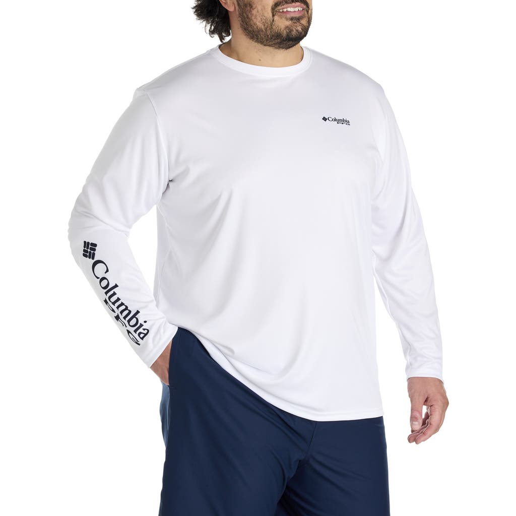 Columbia Big & Tall Pfg Terminal Tackle Fins And Stripes Long-sleeve T-shirt