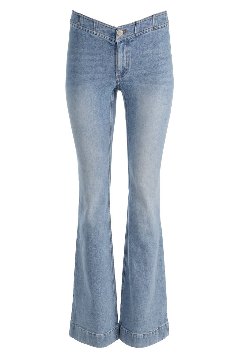 Chelsea Seamed Waist Wide Leg Jeans, Alternate, color, EDIE WASH