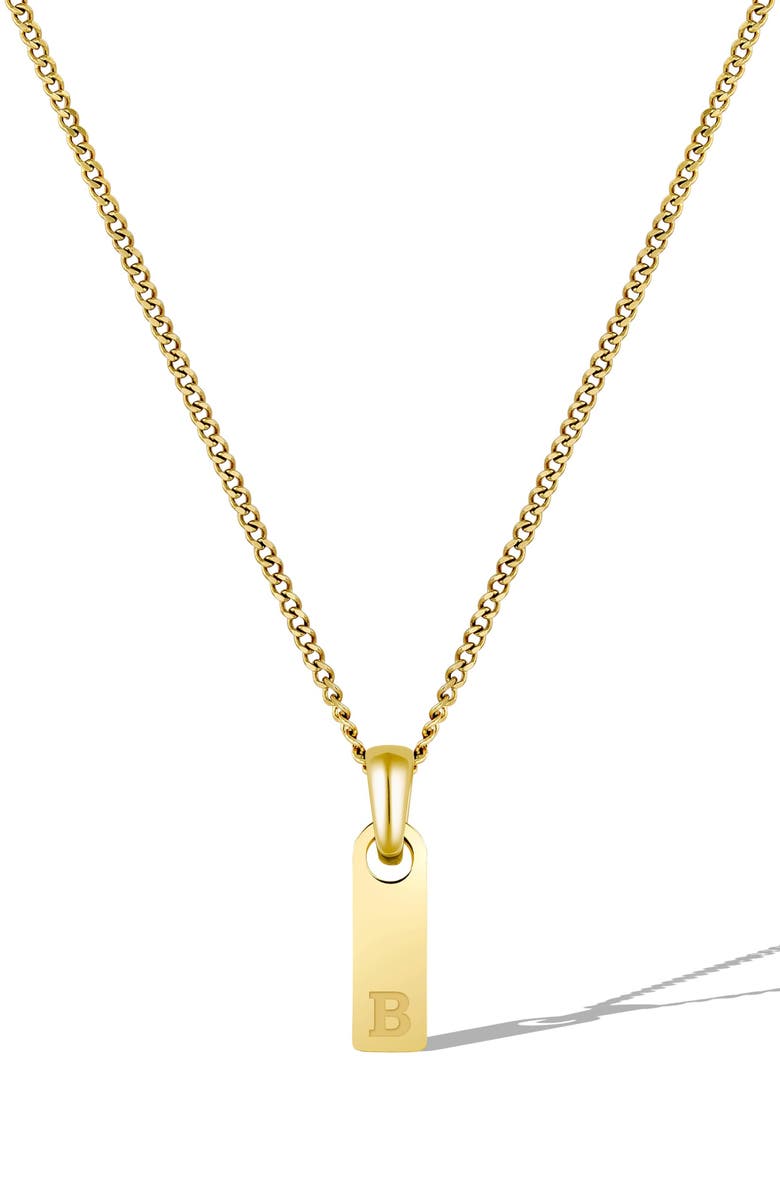Vincero Men's Initial Pendant Necklace, Main, color, Gold - B