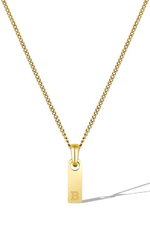 Men's Initial Pendant Necklace