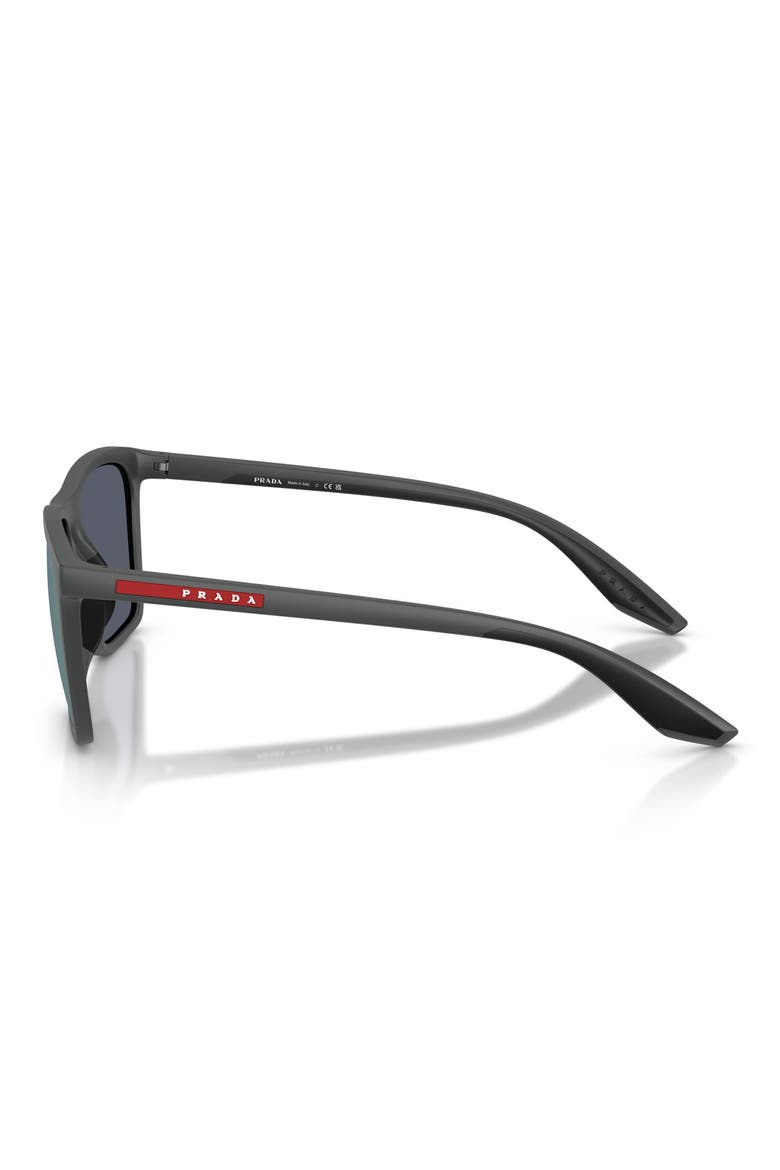 56mm Pillow Sunglasses, Alternate, color, RUBBERED GREY / BLUE VIOLET