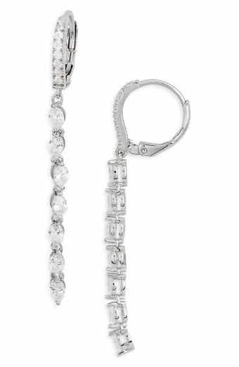 NORDSTROM RACK Cubic Zirconia Linear Drop Earrings
