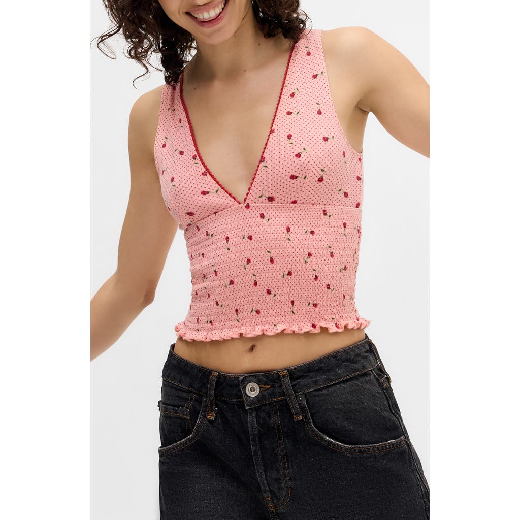 Bdg Urban Outfitters Verity Smocked Crop Tank