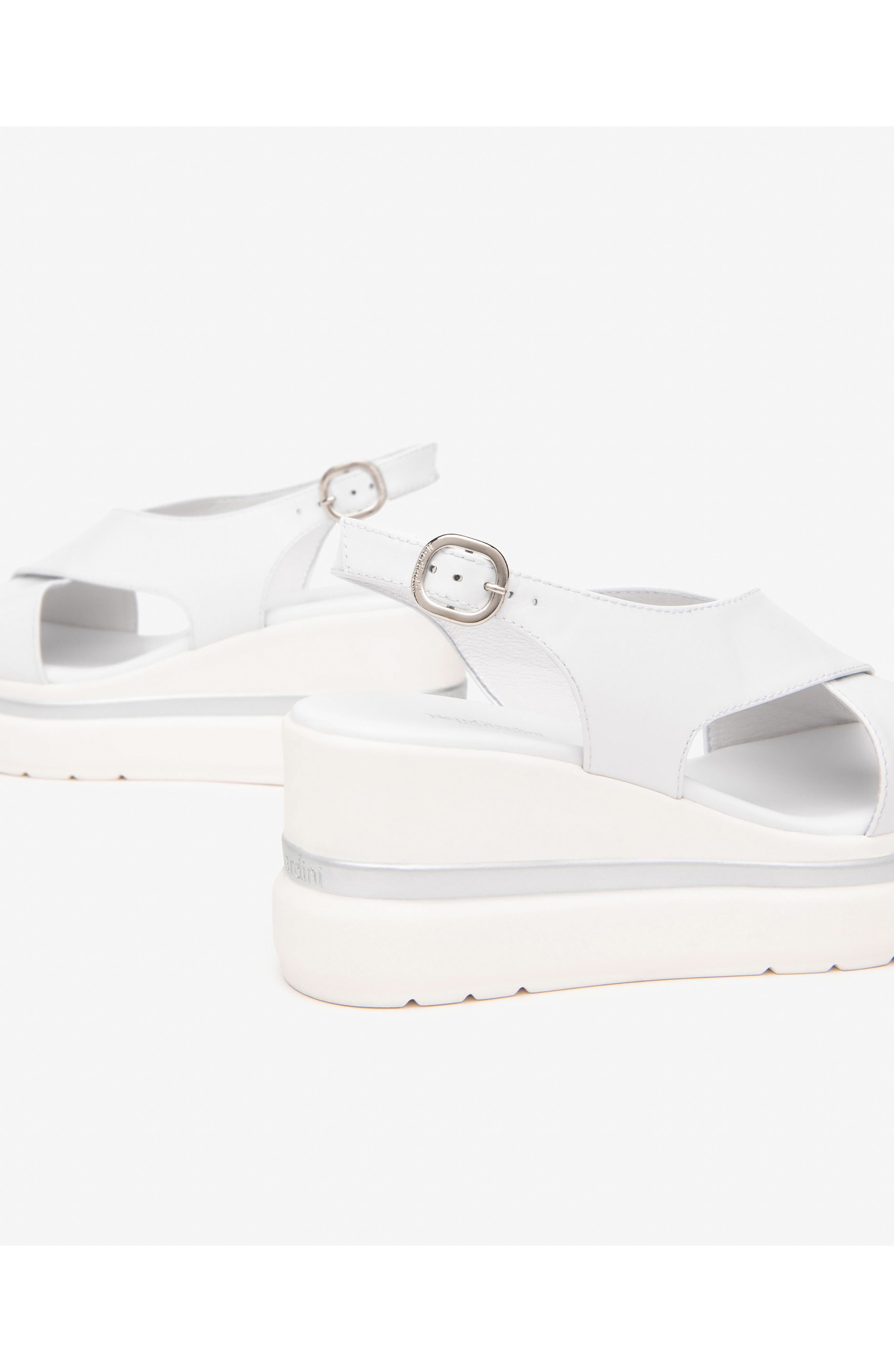 NeroGiardini Slingback Platform Sandal, Alternate, color, White