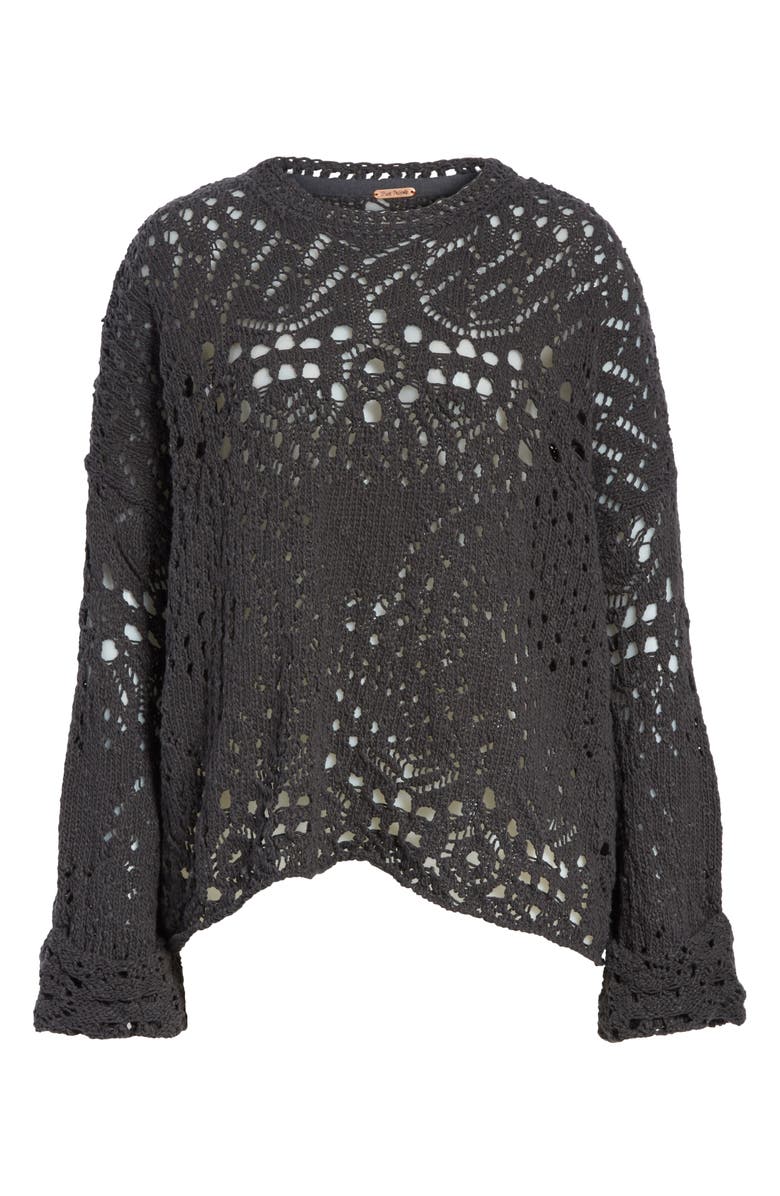 Free People Traveling Lace Sweater, Alternate, color,