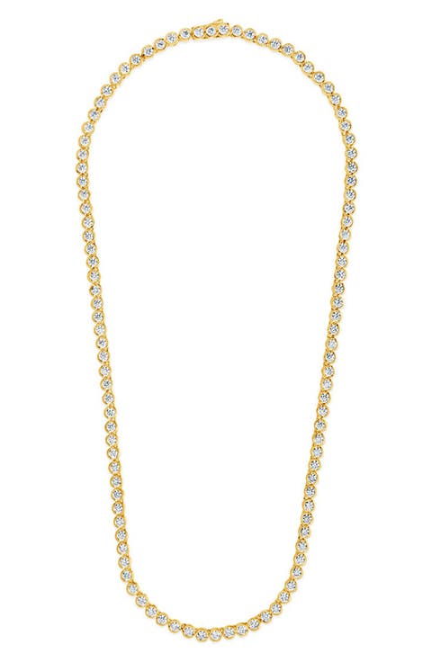 Helene Bezel Cubic Zirconia Tennis Necklace