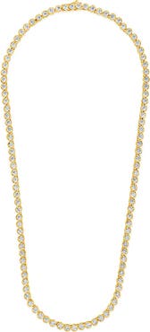 Sterling Forever Helene Bezel Cubic Zirconia Tennis Necklace