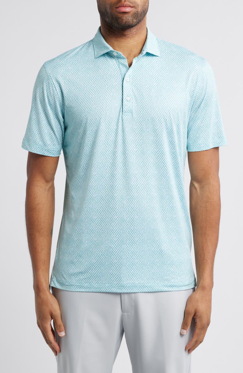 johnnie-O Fernando Leaf Print PREP-FORMANCE Golf Polo, Main, color,