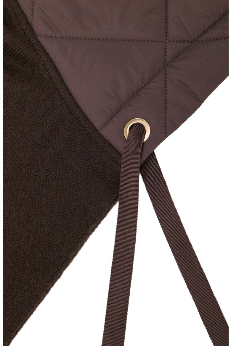 Hooded wool scarf, Alternate, color, Brown