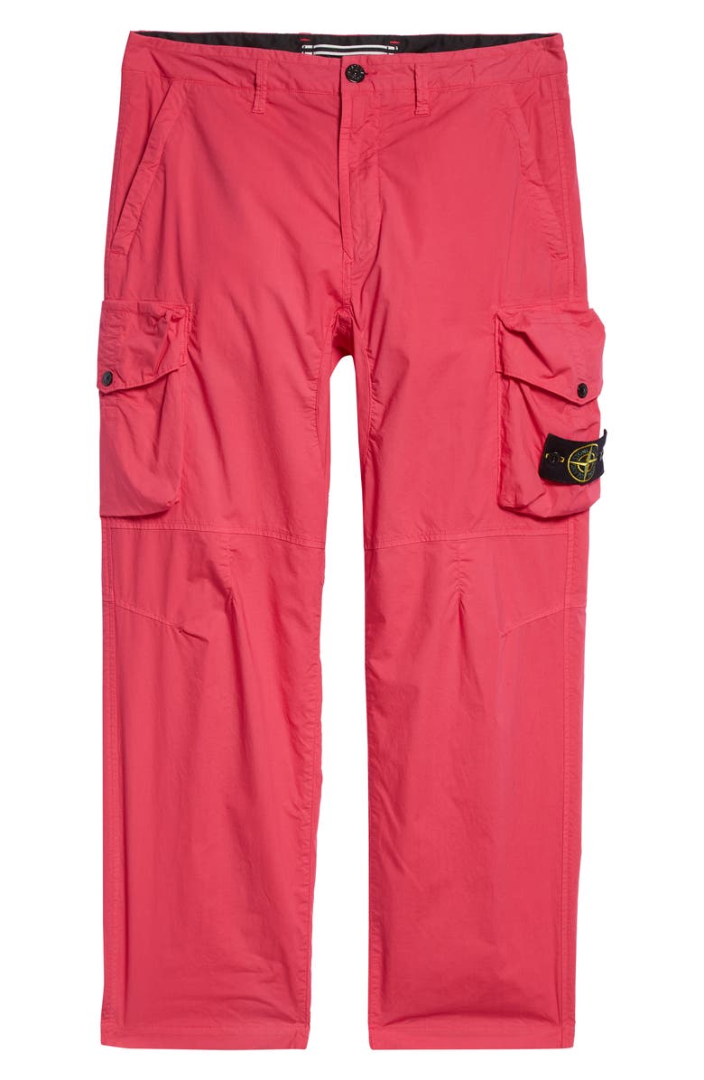 Stone Island Logo Patch Stretch Cotton Cargo Pants, Alternate, color,
