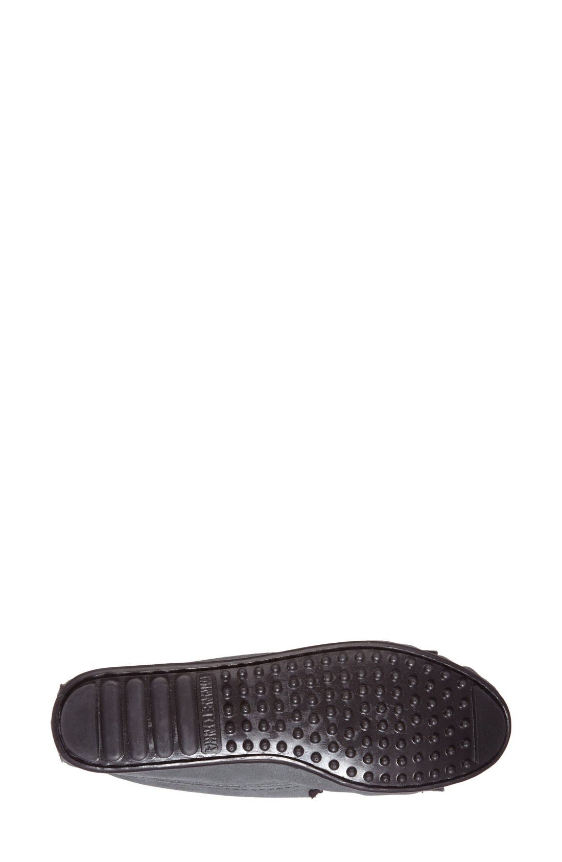 Kilty Suede Driving Shoe, Alternate, color, STORM