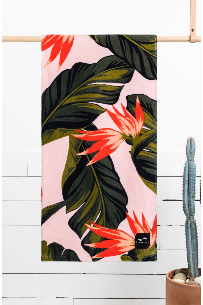 Mauka Beach Towel, Alternate, color, PINK