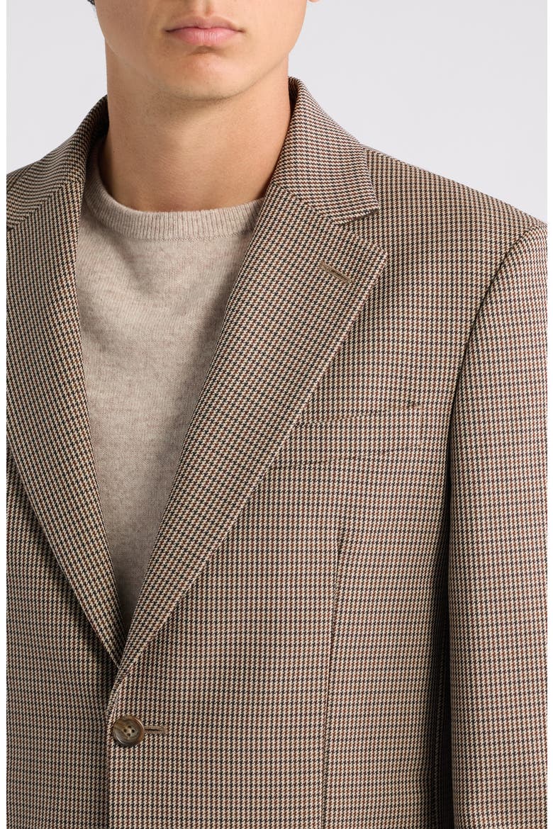 Henrik Modern Fit Notch Lapel Sport Coat, Alternate, color, TAN HOUNDSTOOTH
