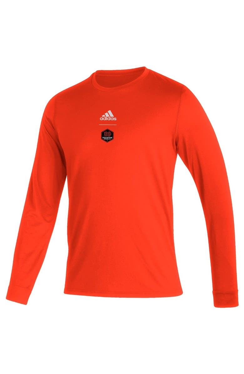 adidas Men's adidas Orange Houston Dynamo FC Club Long Sleeve T-Shirt, Alternate, color, 
